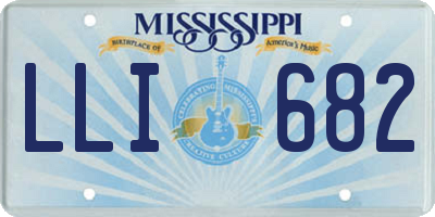 MS license plate LLI682