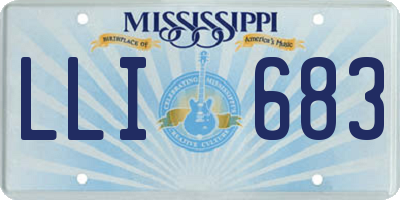 MS license plate LLI683