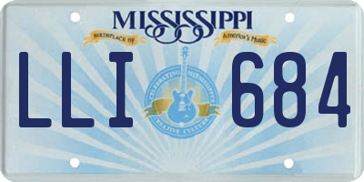 MS license plate LLI684