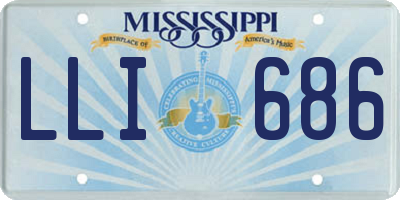 MS license plate LLI686