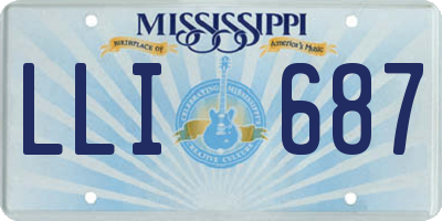MS license plate LLI687