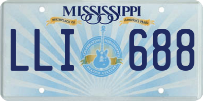 MS license plate LLI688