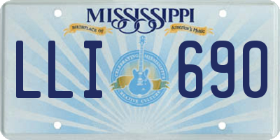 MS license plate LLI690