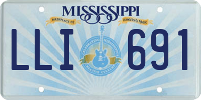 MS license plate LLI691