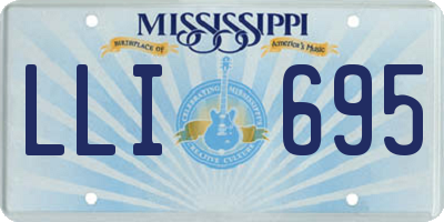 MS license plate LLI695