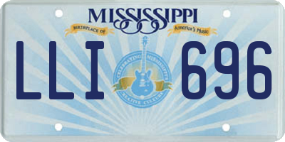 MS license plate LLI696
