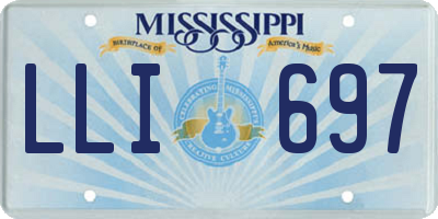 MS license plate LLI697