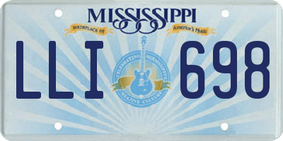 MS license plate LLI698