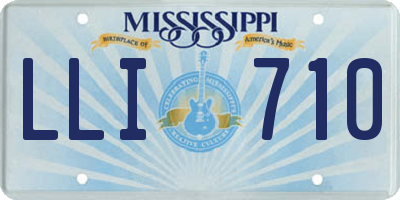 MS license plate LLI710