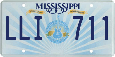MS license plate LLI711