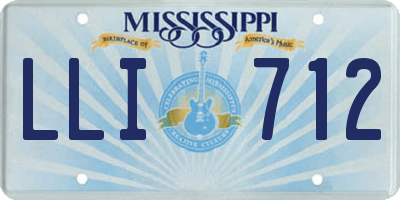 MS license plate LLI712