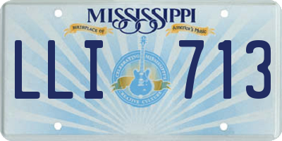 MS license plate LLI713