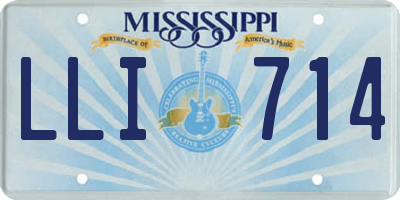 MS license plate LLI714