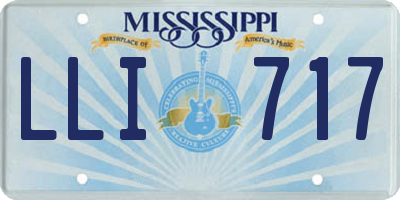 MS license plate LLI717