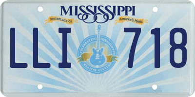 MS license plate LLI718
