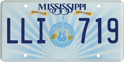 MS license plate LLI719