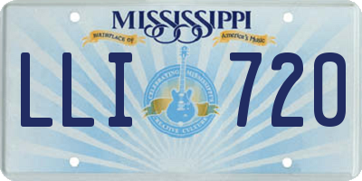 MS license plate LLI720