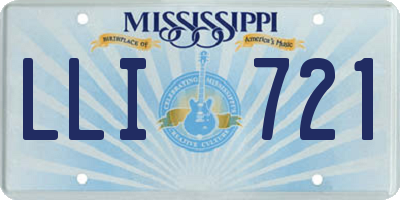 MS license plate LLI721
