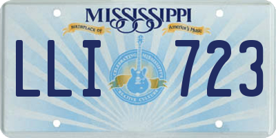 MS license plate LLI723