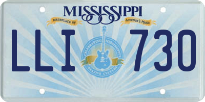 MS license plate LLI730