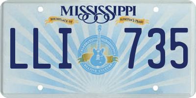 MS license plate LLI735
