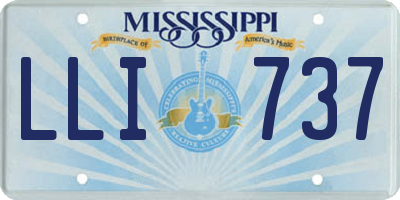 MS license plate LLI737