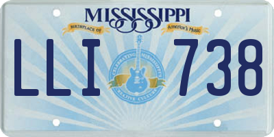MS license plate LLI738