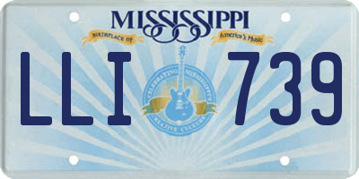 MS license plate LLI739