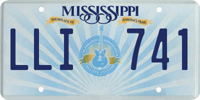 MS license plate LLI741