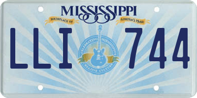 MS license plate LLI744