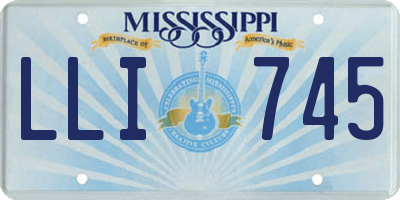 MS license plate LLI745