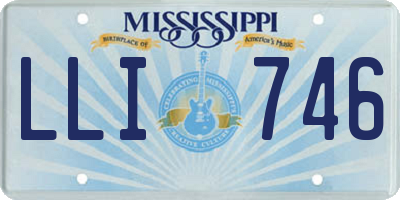 MS license plate LLI746