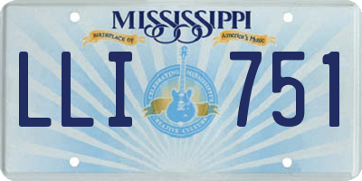 MS license plate LLI751