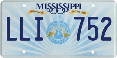 MS license plate LLI752