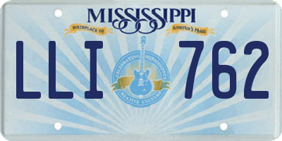 MS license plate LLI762