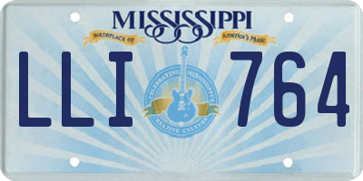 MS license plate LLI764