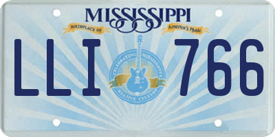 MS license plate LLI766
