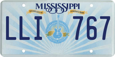 MS license plate LLI767