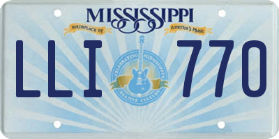 MS license plate LLI770