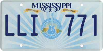 MS license plate LLI771
