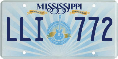 MS license plate LLI772