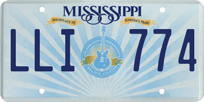 MS license plate LLI774