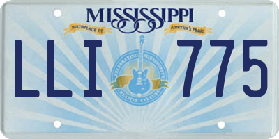 MS license plate LLI775
