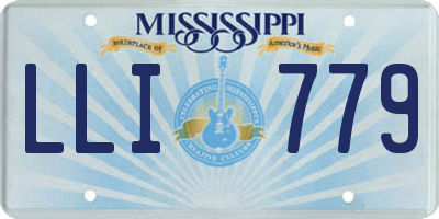 MS license plate LLI779