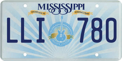 MS license plate LLI780