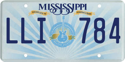 MS license plate LLI784