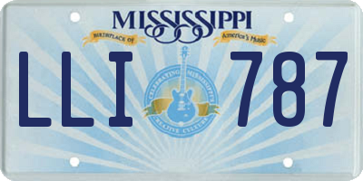 MS license plate LLI787