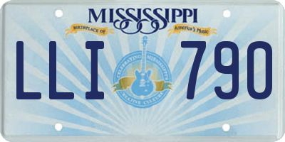 MS license plate LLI790