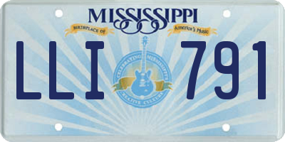 MS license plate LLI791