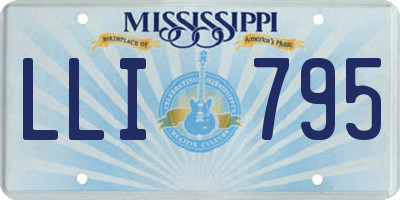 MS license plate LLI795